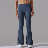Women Solid Casual Sports Running Fitness Yoga Bell Bottom Pants