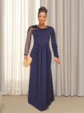 African Women Long Sleeve Formal Party Maxi Dress