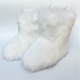 Women Furry Mid-length Snow Boots