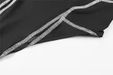 Summer Women's Sexy Mesh Printed Long Sleeve Jumpsuit