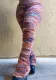 Fashion Women's Clothing Colorful Striped Plush Style Pile Pants