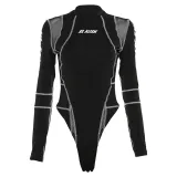 Summer Women's Sexy Mesh Printed Long Sleeve Jumpsuit