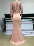 Women Long Sleeve Off Shoulder Mesh Slit Sexy Dress