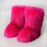 Women Furry winter warm snow boots