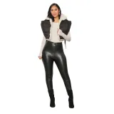 Autumn and winter solid color double-sided zipper Fleece cotton Padded vest