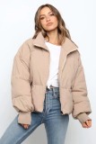 winter clothing women's loose Slim Fit Cotton padded coat short lazy style down jacket