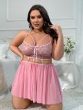 Plus Size Sexy See-Through Nightgown