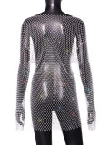 Sexy Style Hollow Trendy Mesh Fishnet dress