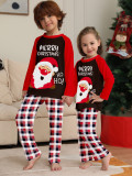 Spring and Autumn Christmas Printed Home Clothes Plaid Parent-Child Pajamas