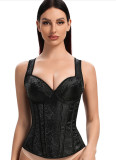 Sexy Women's Side Zip Corset Vintage Tight Fitting Straps Corset