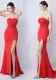 Herringbone Slim Waist structured satin pleated Strapless evening gown
