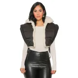 Autumn and winter solid color double-sided zipper Fleece cotton Padded vest