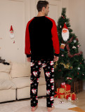 Christmas Family Wear elderly printed long-sleeved Pajama two-piece set