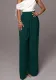 Women Casual Solid High Waisted Wide Leg Pants
