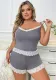 Plus Size Women See-Through Lace-Up Nightgown Sexy Lingerie
