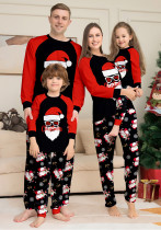 Christmas Family Wear elderly printed long-sleeved Pajama two-piece set