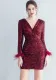 Plus Size Women Sequins Formal Party Mini Evening Drees
