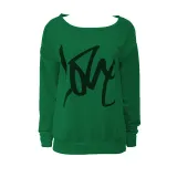 Love Letter Printed Long Sleeve T-Shirt Sexy Off-Shoulder Women's Top