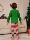 Autumn And Winter Home Wear Striped Pajamas Set Christmas Print Parent-Child Wear