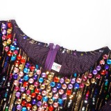 Beaded African Women's Party Evening Dress With Belt