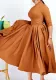 Women's Fashion Chic Pleated African Plus Size Swing Dress
