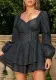 Summer Women's Off Shoulder Puff Sleeve Hollow Dress