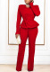 Autumn And Winter Fashion Ol Ruffled V-Neck Top And Pants Two-Piece Set