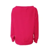 Love Letter Printed Long Sleeve T-Shirt Sexy Off-Shoulder Women's Top