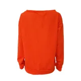 Love Letter Printed Long Sleeve T-Shirt Sexy Off-Shoulder Women's Top