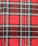 Autumn And Winter Women's Red Plaid Plush V-Neck Belted Christmas Dress