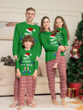 Autumn And Winter Home Wear Striped Pajamas Set Christmas Print Parent-Child Wear