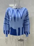 Lantern Sleeve Loose Pullover Knitting Sweater For Women