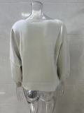 Lantern Sleeve Loose Pullover Knitting Sweater For Women
