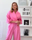 Autumn Long Solid Color Turndown Collar Slim Waist Slim Fit Two Piece Blazer Pants Set Chic Career Suit