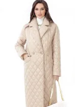 Winter Coat Long Lightweight Turndown Collar Cotton-Padded Windproof Women's Jacket