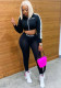 Autumn Fashion Sports Casual Letter Print Long Sleeve Two Piece Pants Set