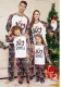Christmas Cartoon Letter Tree Print Parent-Child Pajamas Set