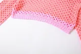 Women Sexy See-Through Crop Casual Sweater