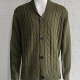 Autumn And Winter Solid Color Slim Sweater Men's Knitting Cardigan Jacket