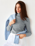 Autumn Turtleneck Pullover Sweater Knitting Basic Shirt For Women