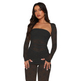 Women lace Strapless Top and Pant Sexy Three-Piece