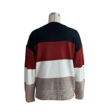 Women Autumn Long Sleeve Color Block Sweater
