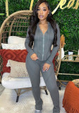 Autumn Women casual long-sleeved hooded top and high-waisted trousers two-piece set