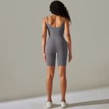 Women seamless knitting Solid Stretch Romper