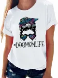 Women Leopard Round Neck Print Short Sleeve T-Shirt