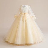 Children's Wedding Dress Princess Dress Tutu Little Girl's Piano Performance Catwalk Costume