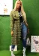 Fashionable Zipper Solid Color Mesh Lace Patchwork Jacket Coat
