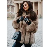 Women's Faux Fur Jacket Autumn And Winter Faux Fur Coat