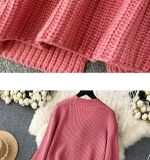 Luxury And Lazy Knitting Fashion Suit For Women Autumn And Winter Loose Long-Sleeved Top + High Waist Skirt