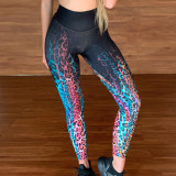 Multi-Color Printed Yoga Leggings Women's High Waist Butt Lift Peach Butt Sports Running Fitness Pants